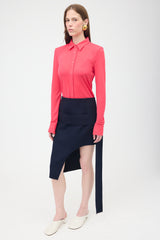 Jacquemus FW 2015 Wool Asymmetrical Skirt