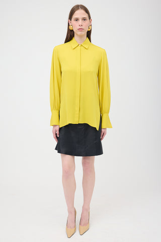 The Row Crepe Split Sleeve Shirt