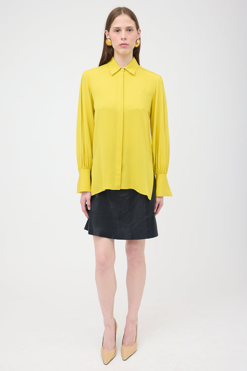 The Row Crepe Split Sleeve Shirt