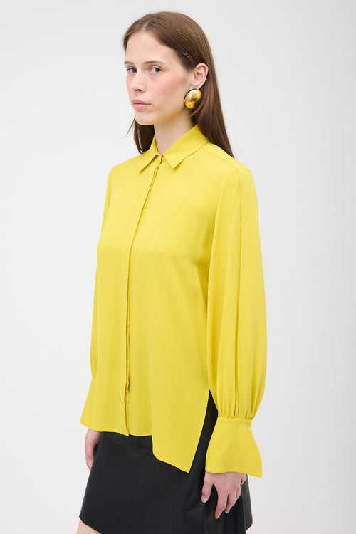 The Row Crepe Split Sleeve Shirt