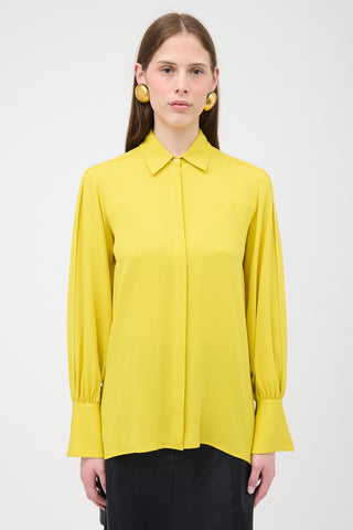 The Row Crepe Split Sleeve Shirt