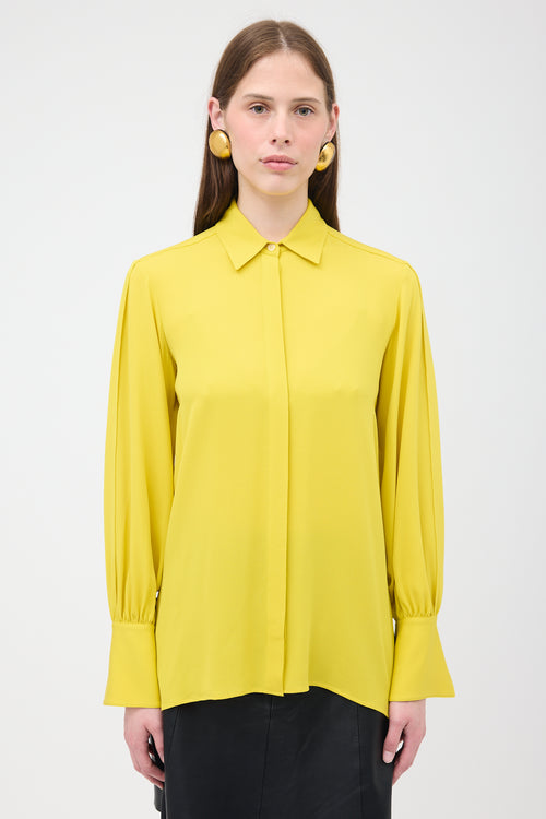 The Row Crepe Split Sleeve Shirt