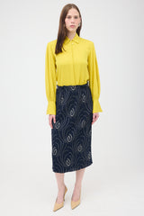 Prada SS 2024 Crepe Printed Skirt