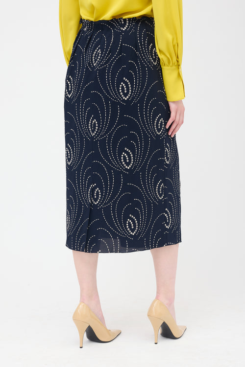 Prada SS 2024 Crepe Printed Skirt