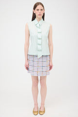 Chanel SS 2002 Pinstripe Sleeveless Shirt