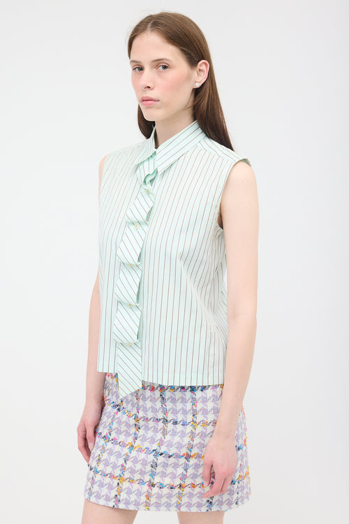 Chanel SS 2002 Pinstripe Sleeveless Shirt