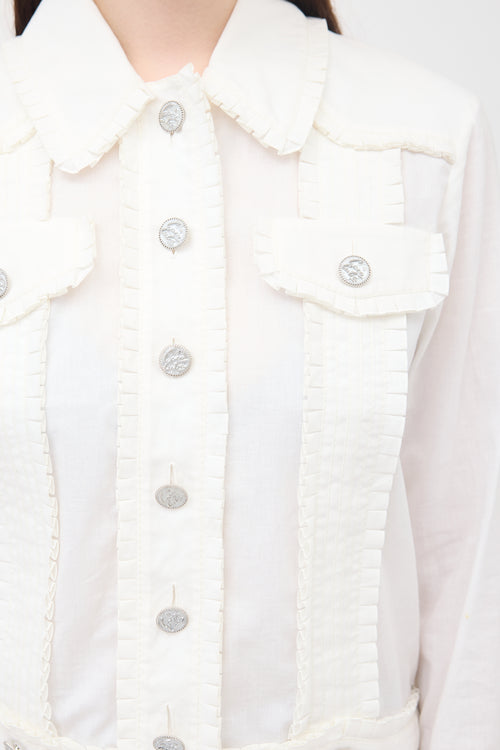 Chanel Cruise 2017 Ruffled Shirt