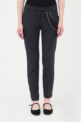 Brunello Cucinelli Wool Monili Slim Leg Trouser