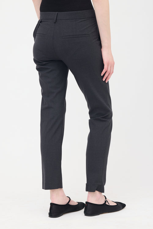 Brunello Cucinelli Wool Monili Slim Leg Trouser