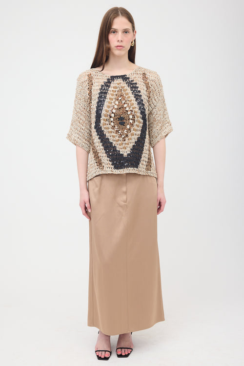 Brunello Cucinelli Crochet Sequin Sweater