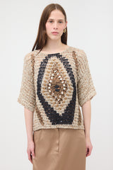 Brunello Cucinelli Crochet Sequin Sweater