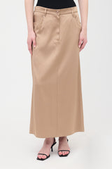 Brunello Cucinelli Satin Midi Skirt