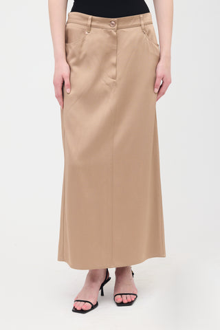 Brunello Cucinelli Satin Midi Skirt