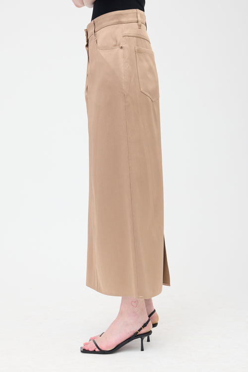 Brunello Cucinelli Satin Midi Skirt