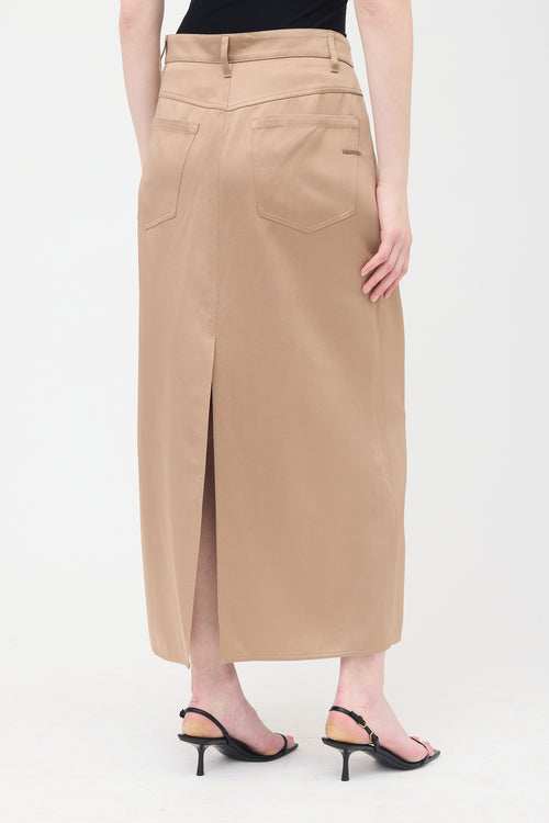 Brunello Cucinelli Satin Midi Skirt
