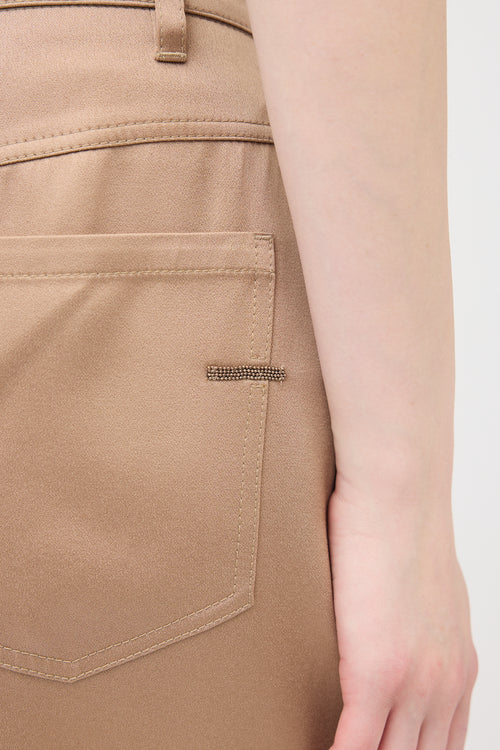 Brunello Cucinelli Satin Midi Skirt