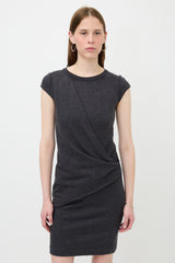 Brunello Cucinelli Wool Knit Draped Dress