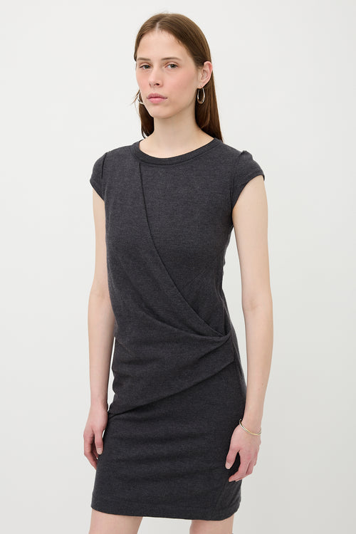 Brunello Cucinelli Wool Knit Draped Dress