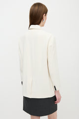 The Row Crepe Double Breasted Blazer