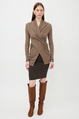 Brunello Cucinelli Cashmere Knit Draped Sweater