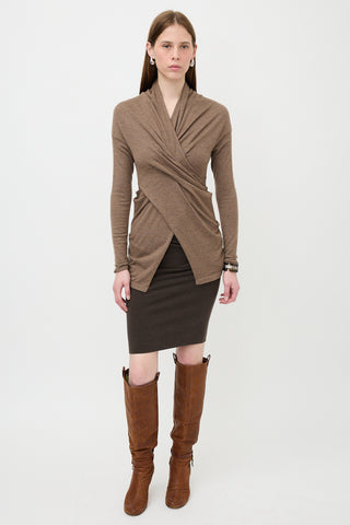 Brunello Cucinelli Cashmere Knit Draped Sweater