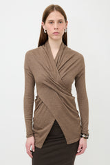 Brunello Cucinelli Cashmere Knit Draped Sweater