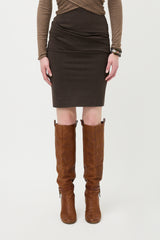 Brunello Cucinelli Knit Ruched Skirt