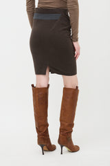 Brunello Cucinelli Knit Ruched Skirt