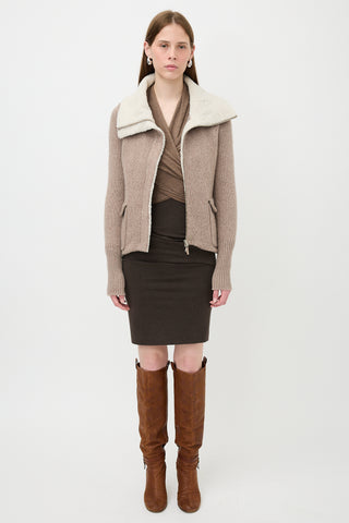 Brunello Cucinelli Cashmere Knit Zip Jacket