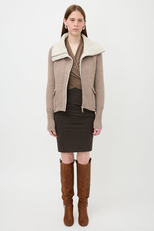 Brunello Cucinelli Cashmere Knit Zip Jacket