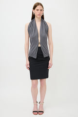 Brunello Cucinelli Knit Draped Cut Out Vest