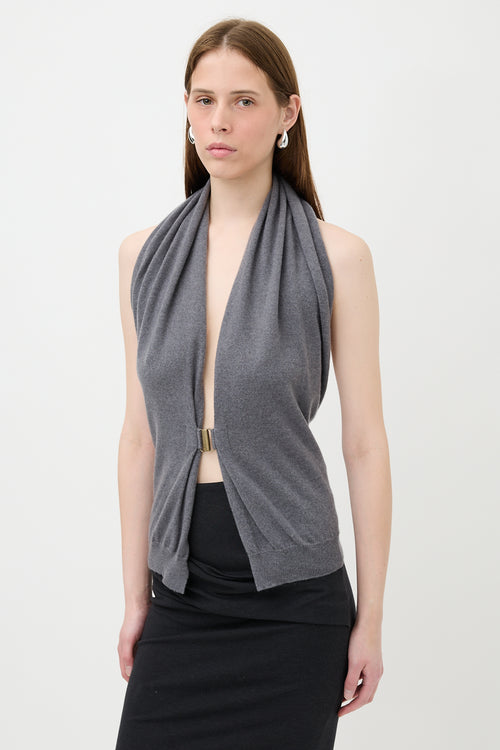 Brunello Cucinelli Knit Draped Cut Out Vest