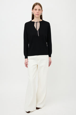 Brunello Cucinelli Monili Collar Sweater
