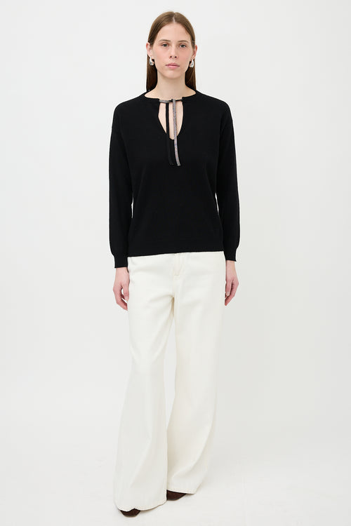 Brunello Cucinelli Monili Collar Sweater