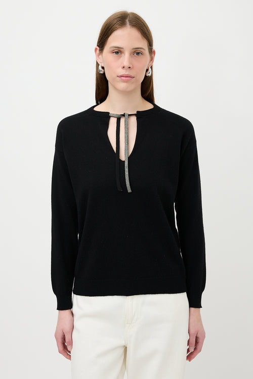 Brunello Cucinelli Monili Collar Sweater