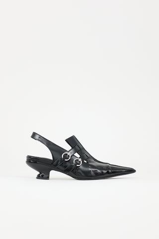 John Fluevog Leather Rhonda Heel