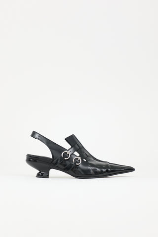 John Fluevog Leather Rhonda Heel