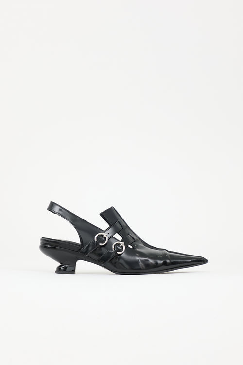 John Fluevog Leather Rhonda Heel