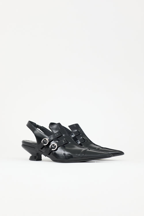 John Fluevog Leather Rhonda Heel