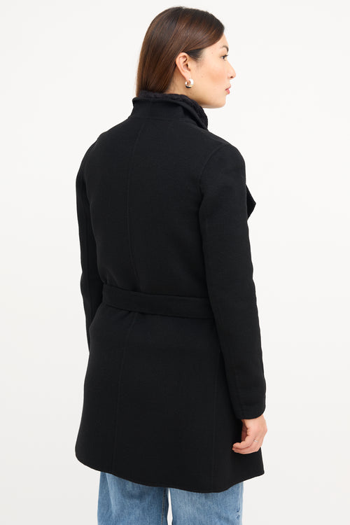 Joseph Black Double Cashmere Lisa Long Coat