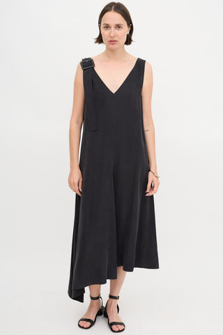 Joseph Silk Asymmetric Buckle Dress