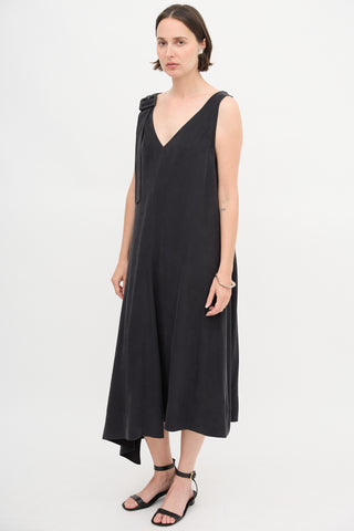 Joseph Silk Asymmetric Buckle Dress