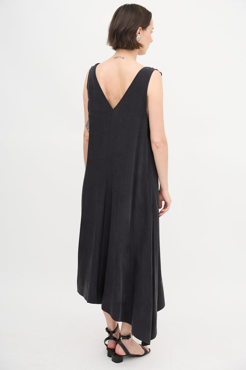 Joseph Silk Asymmetric Buckle Dress