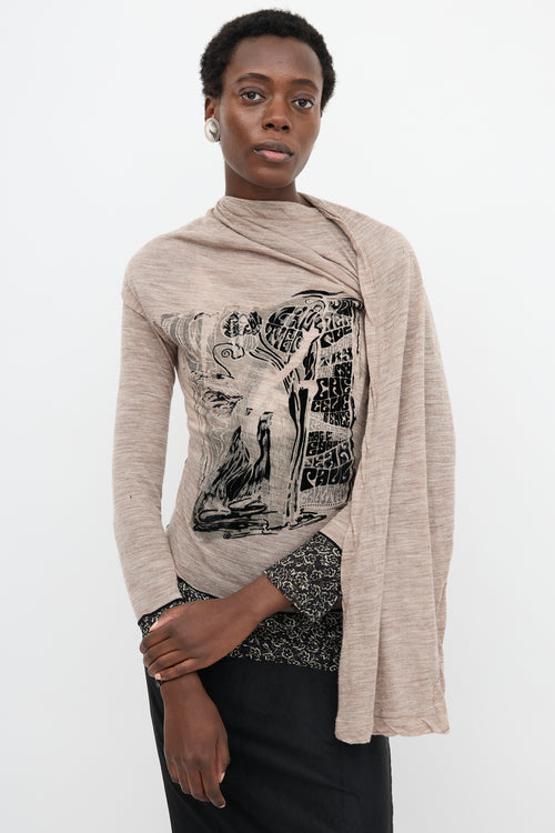 Jean Paul Gaultier 2000s Scarf Sweater