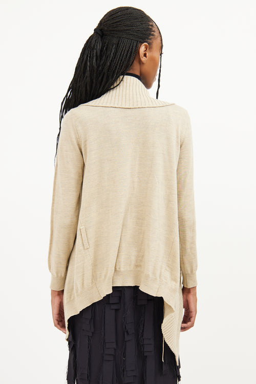 Jean Paul Gaultier Beige Knit Long Sleeve Cardigan