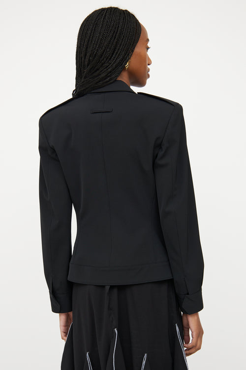 Jean Paul Gaultier Black Wool Belted Blazer