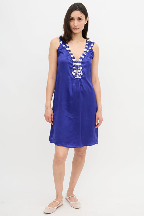 Jean Paul Gaultier Sequin Plunge Dress