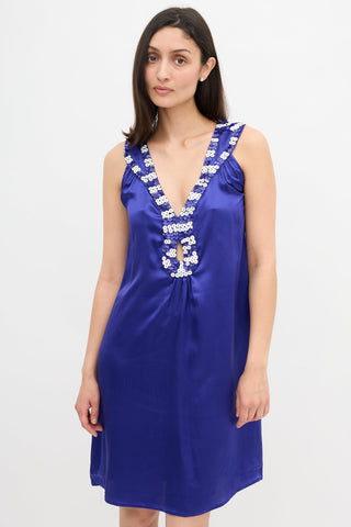 Jean Paul Gaultier Sequin Plunge Dress