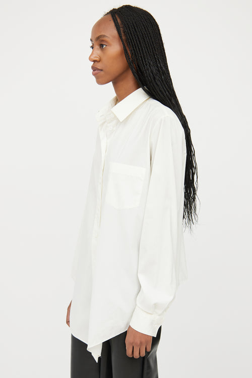 Jean Paul Gaultier Cream High Low Shirt