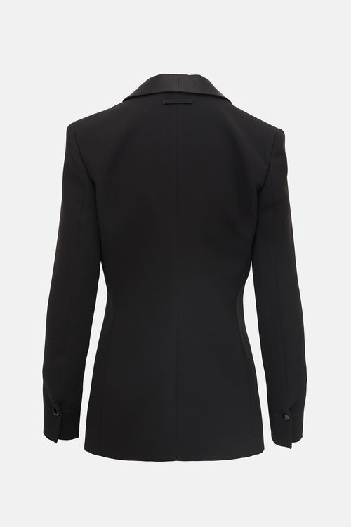 Jean Paul Gaultier Femme Black Embroidere Insert Blazer